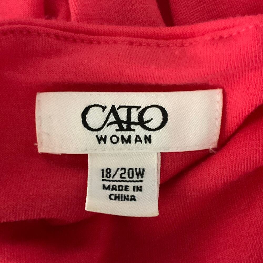 Y2K Maxi Dress Empire Waist Sleeveless Coral Pink 18 20 1X Resort Beach Vacation - Picture 11 of 13